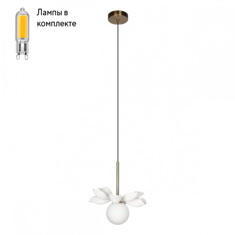 Светильник подвесной с Led лампочками в комплекте LOFT IT 10213/B White+Lamps 