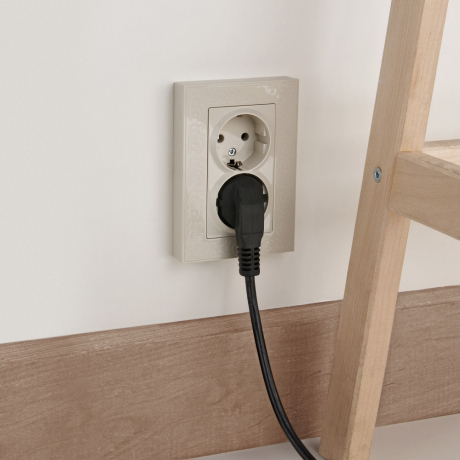 Розетка двойная с заземлением, без рамки Werkel слоновая кость W1172003