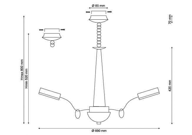 Подвесная люстра Lucia Tucci Natura Natura 156.8 