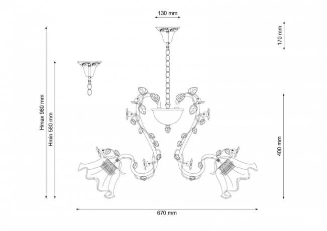 Подвесная люстра Lucia Tucci Fiori di Rose Fiori di rose 111.5 