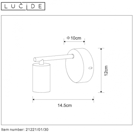 21221/01/30 Бра Lucide Leanne 