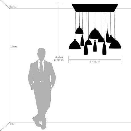 810223 Подвесная люстра Lightstar с поддержкой Алисы, Simple light 810 