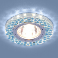 Витринный образец!  <85772> Встраиваемый светильник с LED подсветкой Elektrostandard 2194 MR16 SL/BL (a036791)