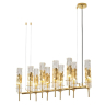 Подвесная люстра с лампочками CRYSTAL LUX Primavera SP10 Gold+Lamps 