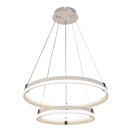 Подвесная диммируемая люстра с пультом ДУ Profit Light 6038/2 WHT+CHR 226W 