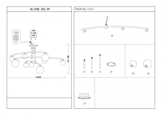 Люстра на штанге ST-Luce Sembrare SL1208.302.09 