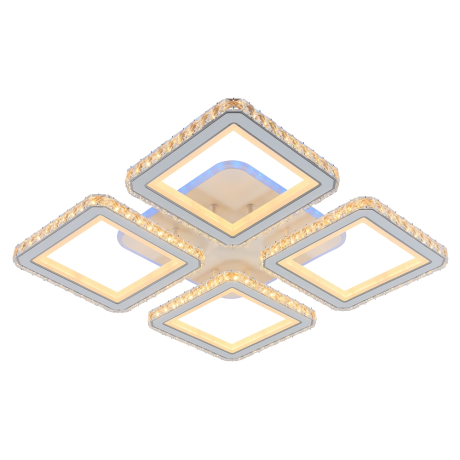 Светодиодная диммируемая люстра с ПДУ Profit Light 8048/4 WHT 240W+10W RGB 