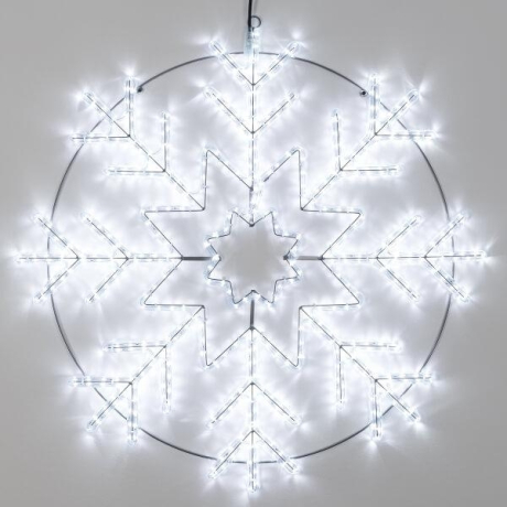 Светодиодная фигура Снежинка холодный свет Ardecoled ARD-Snowflake-M8-950x950-540Led White (34254)