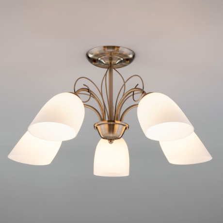 Люстра на штанге Eurosvet Stefanie 30107/5 античная бронза 