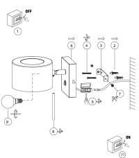 Бра Arte Lamp Sebastian A7051AP-1BK