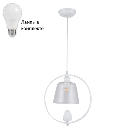 Подвесной светильник с лампочкой Arte lamp A4289SP-1WH+Lamps 