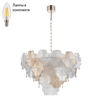 Люстра подвесная с лампочками Arte lamp A4077LM-10GO+Lamps