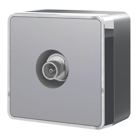 ТВ-розетка оконечная Werkel Gallant (серебряный) W5083006