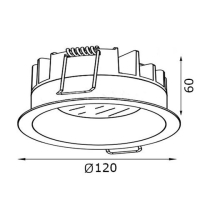 Встраиваемый светильник Italline IT06-6012 IT06-6012 black 3000K
