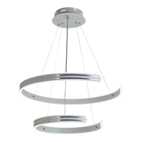 Подвесная диммируемая люстра с пультом ДУ Profit Light 6039/2 WHT+CHR 192W