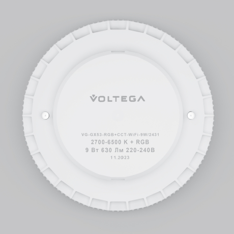 Лампа светодиодная с управлением через Wi-Fi Voltega Wi-Fi bulbs GX53 9Вт 2700-6500K 2431 