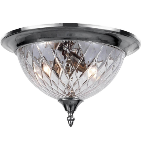 Потолочный светильник Crystal Lux с лампочками Nuovo PL3 Chrome+Lamps E14 P45 