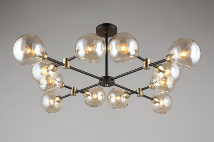 Люстра на штанге с лампочками Omnilux OML-94207-12+Lamps 