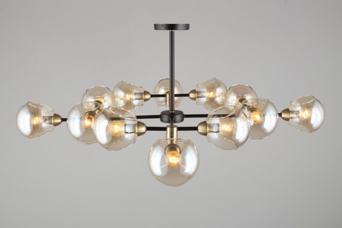 Люстра на штанге с лампочками Omnilux OML-94207-12+Lamps 