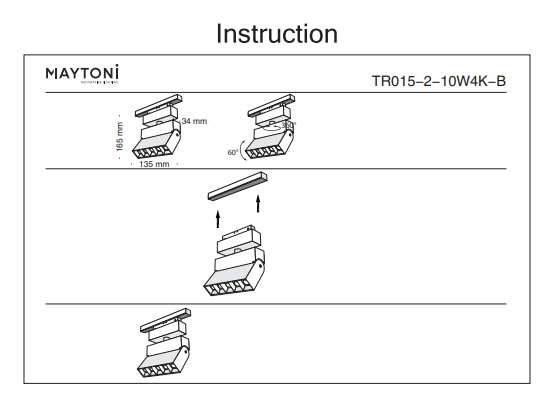 Светильник на штанге Maytoni Technical Points TR015-2-10W4K-B 