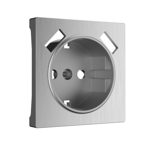 Накладка для розетки Werkel серебряный рифленый W1179509