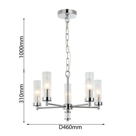 Подвесная люстра с лампочками Favourite Aesthetic 2672-5P+Lamps E14 Свеча 