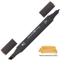 Нарушена упаковка! <301592> Маркер для скетчинга двусторонний 1 мм - 6 мм BRAUBERG ART CLASSIC, ТЕМНО-ЖЕЛТЫЙ (Y325), 151846 (151846)