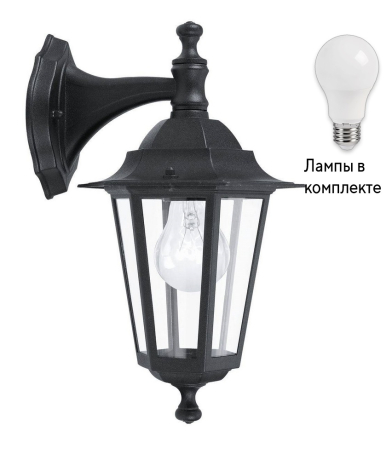 Уличный настенный светильник с лампочкой Eglo 22467+Lamps