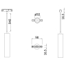 Подвесной светильник Maytoni Technical Focus LED TR016-2-12W4K-W