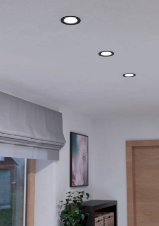 900747 Комплект встраиваемых светильников диммируемых SALICETO, 3X6W (LED), 2700K, ?88, алюминий, черный Eglo 