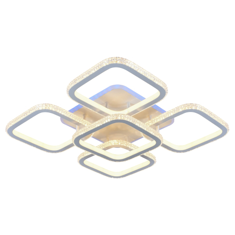 Люстра потолочная светодиодная с пультом ДУ Profit Light 8023/4+1 WHT 300W+10W RGB 