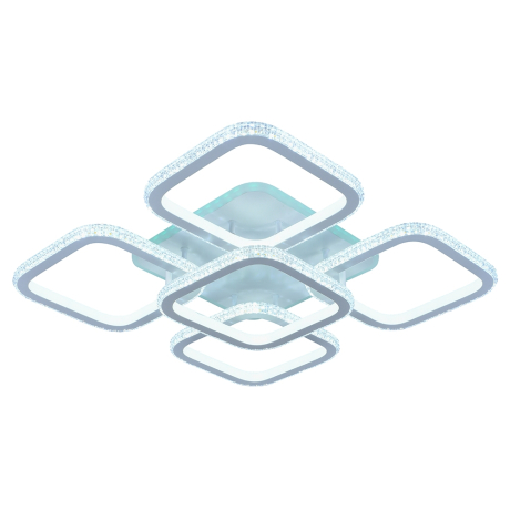 Люстра потолочная светодиодная с пультом ДУ Profit Light 8023/4+1 WHT 300W+10W RGB 