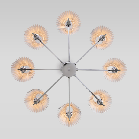 Подвесная люстра Eurosvet Peony 60136/8 хром/графит 