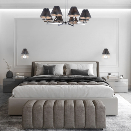 Подвесная люстра Eurosvet Peony 60136/8 хром/графит 