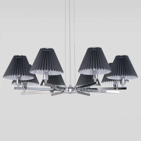 Подвесная люстра Eurosvet Peony 60136/8 хром/графит 