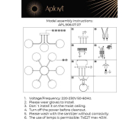 Люстра потолочная с лампочками APLOYT APL.906.07.07+Lamps