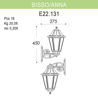 Светильник на штанге Fumagalli Anna E22.131.000.AYF1R