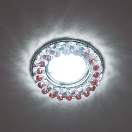 Встраиваемый светильник Fametto Peonia DLS-P115 GU5.3 CHROME-CLEAR+PURPLE (10549) 