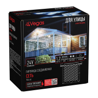 1,2*1,5м. Электрогирлянда-конструктор ''Сеть'' 144LED (холодный) IP44 Vegas 55031