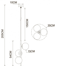 Подвесной светильник Arte Lamp Alcor A2224SP-3BK