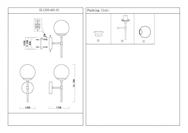 Бра ST-Luce Limano SL1203.401.01 