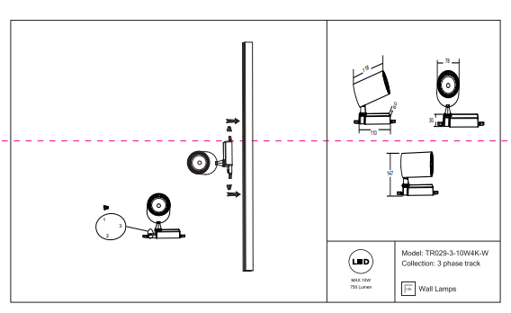 Светильник на штанге Maytoni Vuoro TR029-3-10W4K-W 