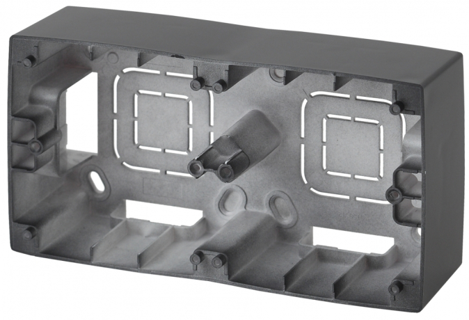 Коробка для накладного монтажа 2-постовая ЭРА 12 12-6102-05 Б0043174