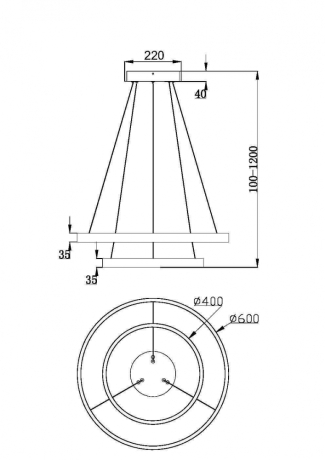 Подвесной светильник Maytoni Rim MOD058PL-L55BSK 