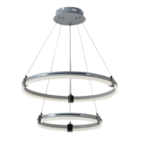 Подвесная диммируемая люстра с пультом ДУ Profit Light 6043/2 WHT+CHR 114W