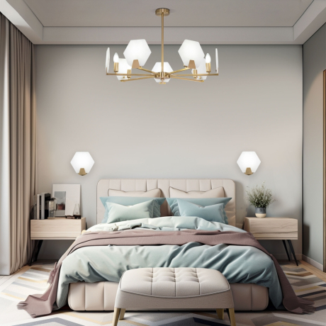 Люстра на штанге Eurosvet Marble 60158/7 латунь 