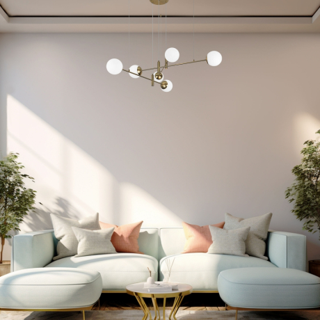 Подвесная люстра Eurosvet Planet 70146/6 латунь 