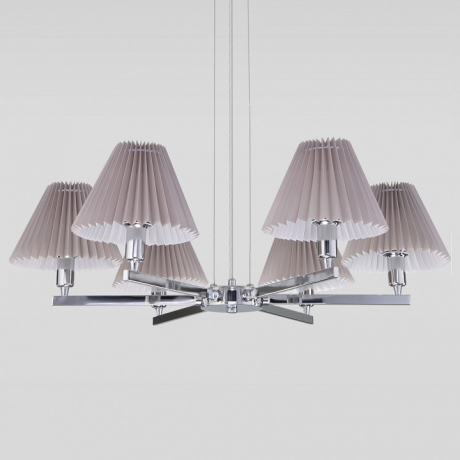 Подвесная люстра Eurosvet Peony 60136/6 хром/серый 