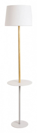 Торшер с полкой Arte Lamp Connor A2102PN-1WH 