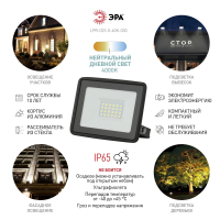 Прожектор светодиодный уличный Эра LPR-023-0-40K-030 (Б0052031)